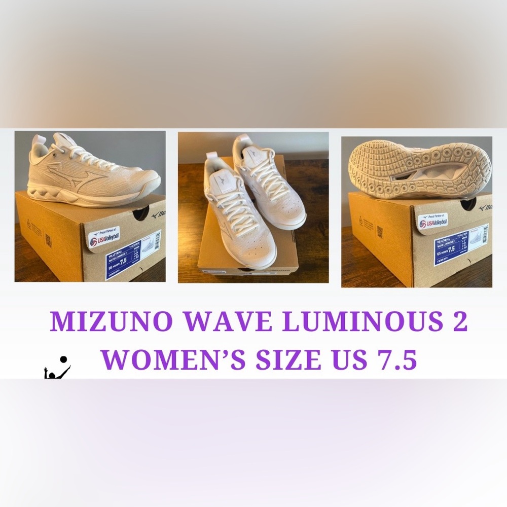 Mizuno Wave Luminous 2 Women's Cream Athletic Shoes
